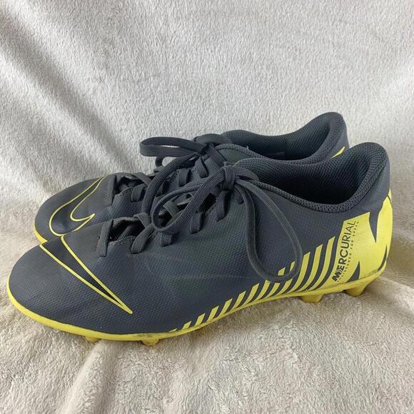 Nike Jr Mercurial Vapor 12 Club Soccer Cleats AH7350-070 Dark Grey Sz 6Y Shoes - Picture 3 of 9